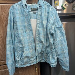 Eddie Bauer Men's Blue Plaid Jacket